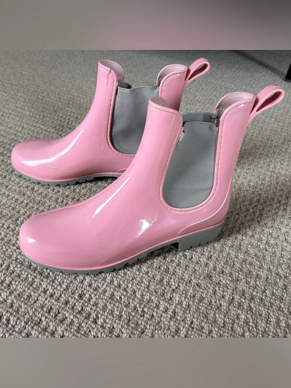 Women's Esmara bubble gum Pink Chelsea Rain Boots - Waterproof Ankle Booties